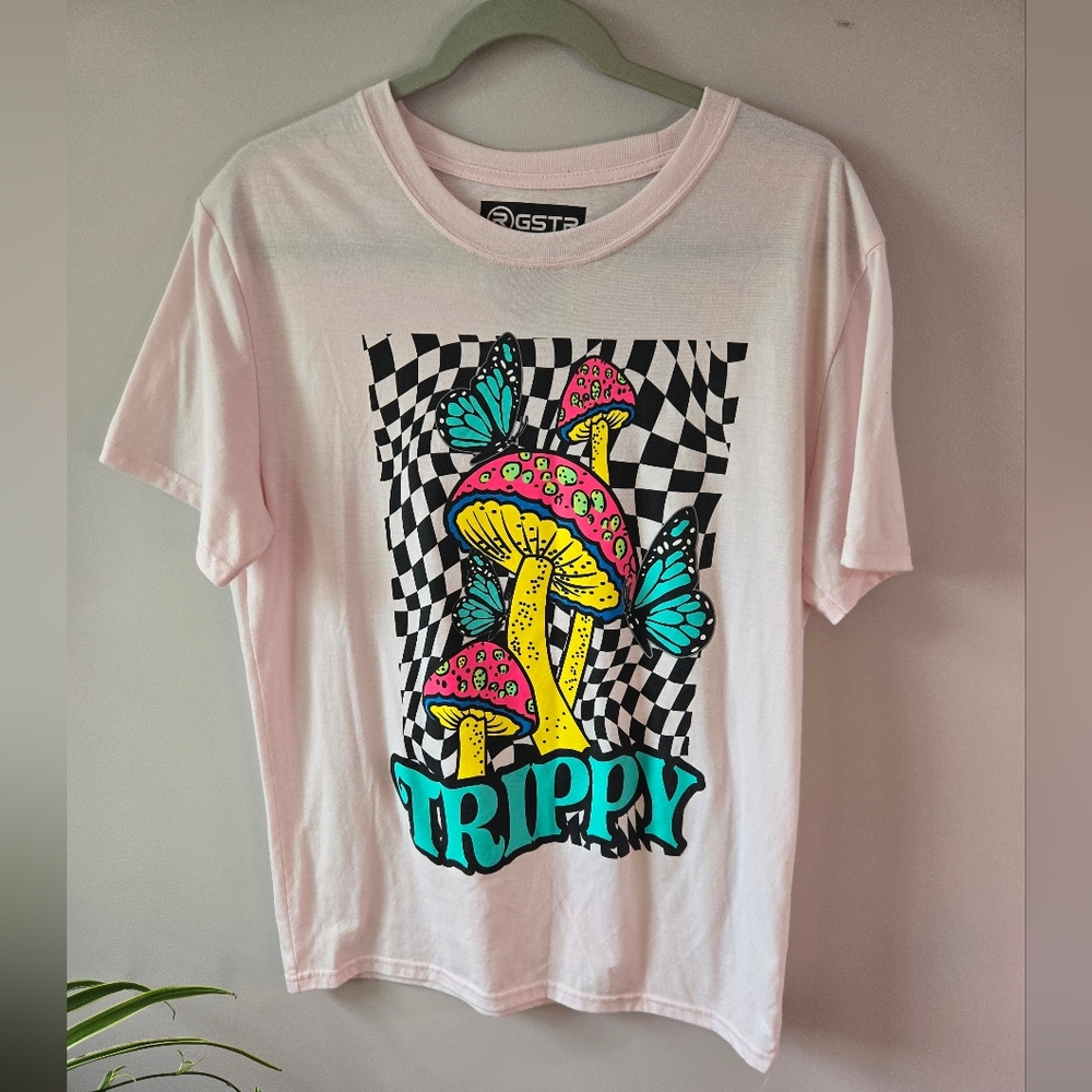 ​🍄 RGSTR "Trippy" Mushroom & Butterfly Graphic Tee